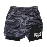 Pantalones Deportivos de Doble Capa de Secado Rápido Moda para Hombres con Estilo de Gimnasia y Baloncesto Pantalones de Playa y Músculo - details 1