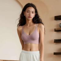 Musebree Bralette deportivo sin costuras para mujer y niña, Color sólido, Push Up, cómodo y transpirable - details 2