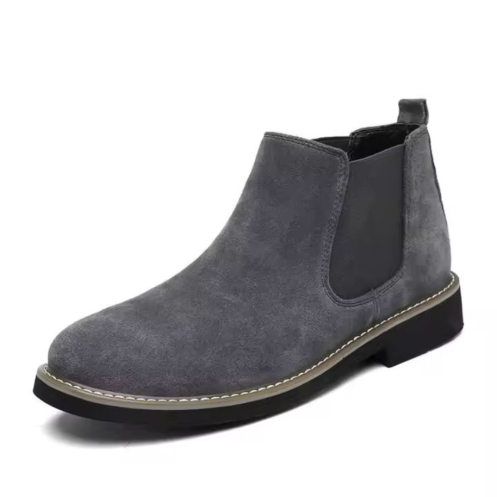 Botas altas de estilo británico para hombre con punta puntiaguda, botas antideslizantes de suela suave transpirables de gran tamaño para exteriores, zapatos casuales para hombre - 1