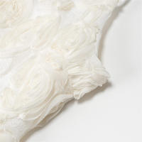 OUWU- Vestido con tirantes y empalme de flores tridimensionales, estilo europeo, nueva moda para mujer, ambiente que combina con todo - details 4