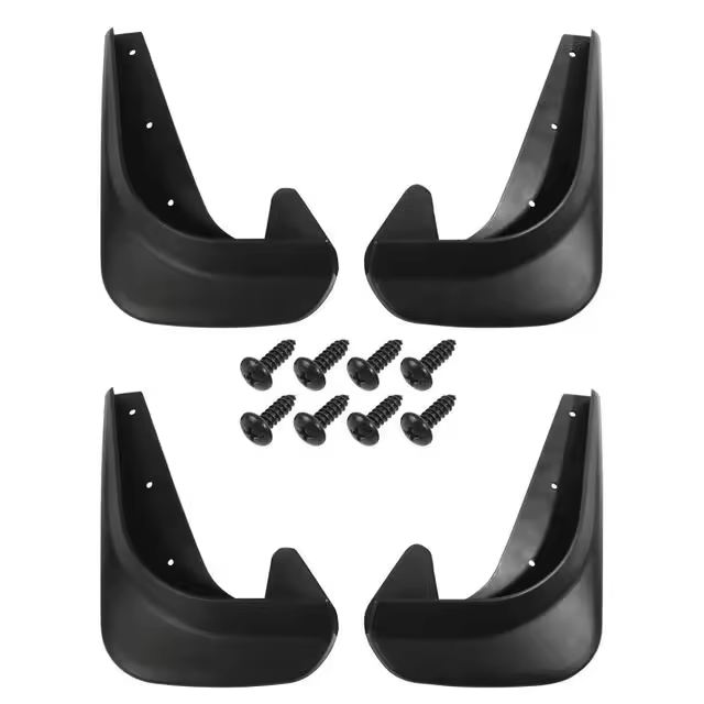 4 Uds guardabarros de coche con tornillos ajuste Universal PVC Auto SUV RV camión rueda delantera trasera guardabarros guardabarros automotriz - 1