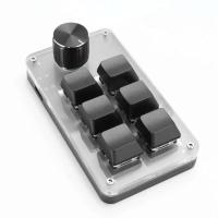 6 Key 1 Programming ro Custom Knob Keyboard Bluetooth-Compatible/Wired RGB  Gaming Keypad for book PC Laptop - details 5