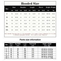 Sudadera con capucha y pantalones para hombre, chándal informal de doble cubierta con cremallera, delgado y cómodo, color sólido, 2 piezas - details 0
