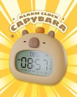 Reloj LED junto a la cama, despertador para niños, entrenador de sueño para niños, pantalla de temperatura con Control recargable, capibara Digital bonito - details 2