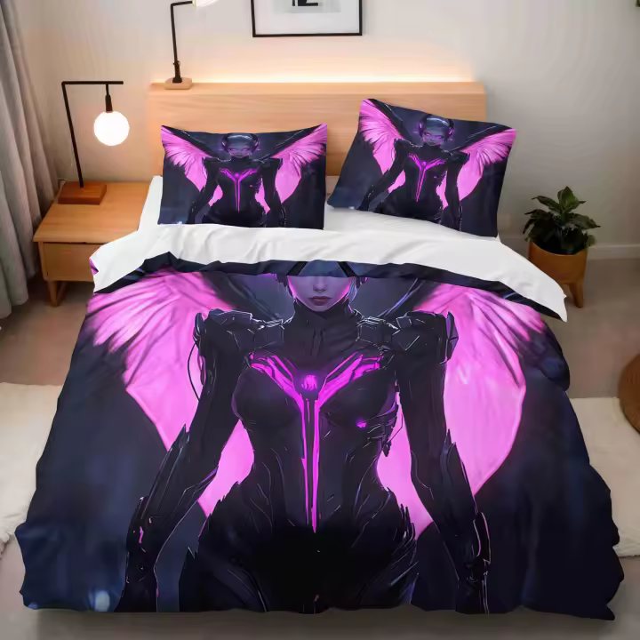 Juego de Ropa de Cama de Ficción Científica Estampado en 3D Cubierta de Edredón Twin Size - 1