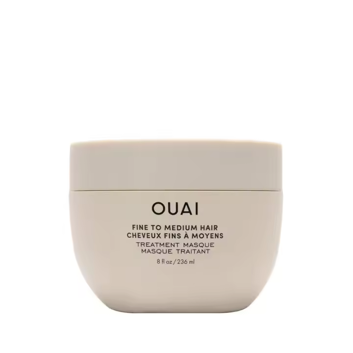 OUAI Mascarilla de tratamiento fino a medio para reparación, brillo de hidratación con manteca de karité, pantenol de queratina - parabenos, ftalatos - 1