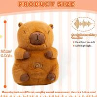 Capibara Juguete de Peluche Respirable para Bebé Companero Tranquilizador para Dormir con Luces Musicales Rítmicas Muñeca Relajante Regalos de Cumpleaños para Niños - details 1