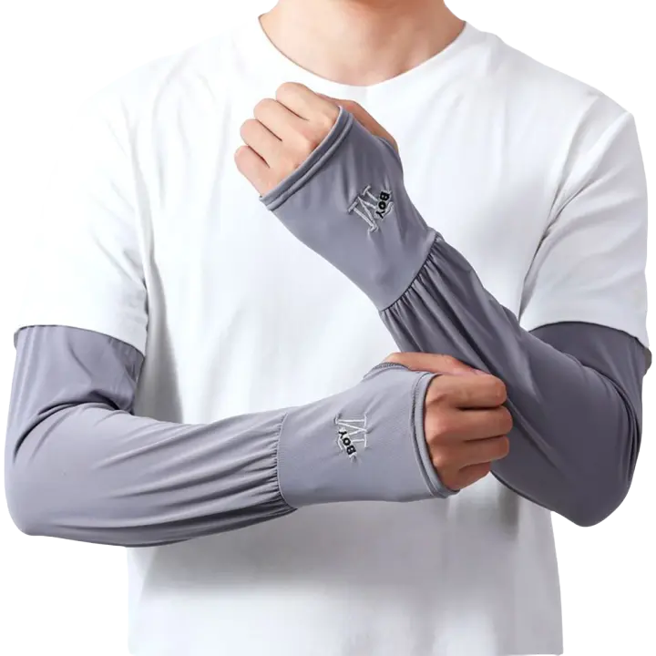 Fundas protectoras UV para correr y andar en bicicleta en verano, funda de seda con protección solar para deportes de hielo para hombres - 1