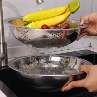 3 unids/set 3 en 1 lavabo de drenaje para lavar verduras con colador, fregadero con cubierta de rallador, lavabo de arroz de gran capacidad - details 2