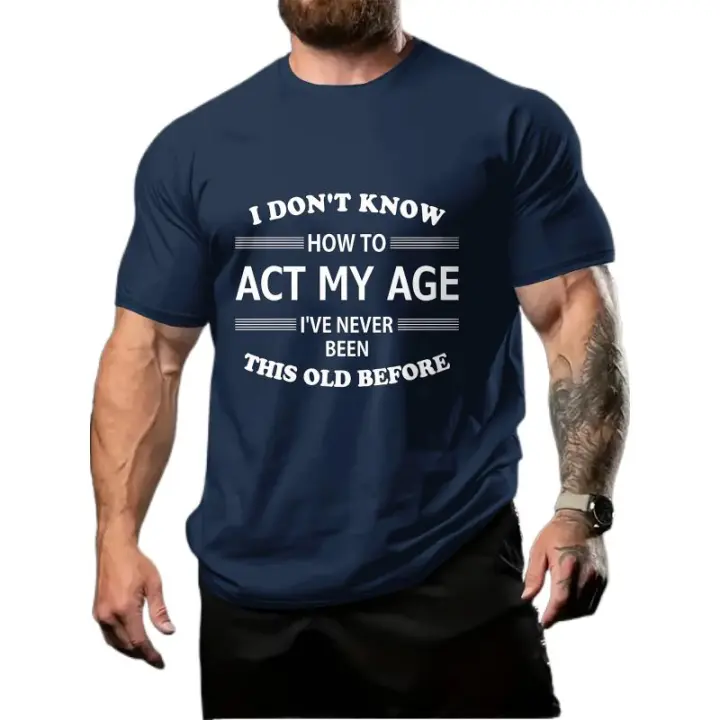 Camiseta de Algodón para Hombres con Estampado 3D Cuello Redondo, Ajuste Suelto, Respirable - 1