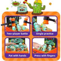 Juguetes de Juego de Arcade para Niños de 3 Años More Juego de Golpe Interactivo Juguetes de Martillo y Pistoleta Estilo de Dibujos Animados Zombie Divertido para Halloween - details 5