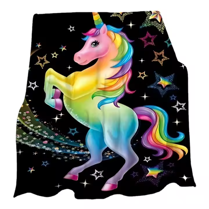 Empuñadura con Estilo, Manta de Unicornio de Franela para Todas Las Estaciones, Acogedora, Fácil de Mantener, Versátil - 1