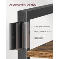 Estantería de 6 Niveles Diseño Industrial Rústico Marrón y Negro Ideal para Oficina, Estudio, Sala de Estar, Dormitorio 30 x 40 x 186 cm - details 2
