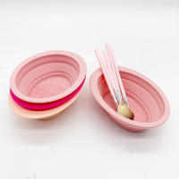 Cuenco de lavado plegable de silicona cepillo de maquillaje maquillaje de belleza huevo de limpieza almohadilla de limpieza herramientas de maquillaje de belleza cuenco de lavado - details 1