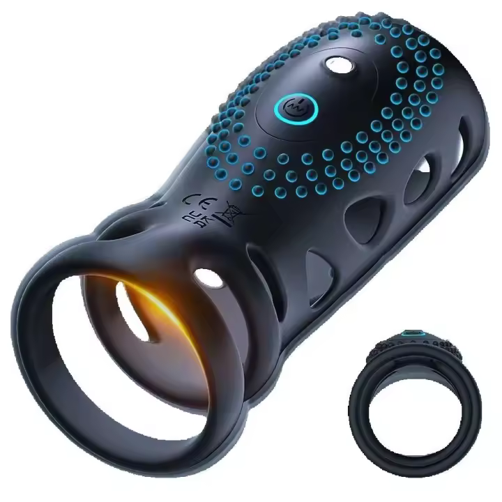 Leten-Anillo de manga vibratoria para hombre, juguete vibrador para estimular el punto G, entrenador de erección, retardante de eyaculación, juguete sexual 18+ - 1
