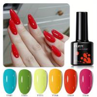 TARTU Juego de 6 uñas de gel semipermanente de 0.3 fl oz, color rosa, rojo, azul, verde, marrón, amarillo, kit de esmalte de gel semipermanente de 6 colores, remojo para UV/Led, para salón y arte de uñas DIY en casa para niñas de regalo - details 3
