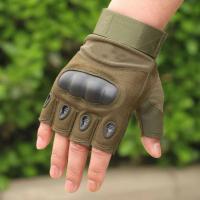 Guantes de motocicleta resistentes al desgaste, guantes de carreras Vintage antideslizantes, guantes de cuero de cabra sin dedos, guantes de medio dedo para deportes al aire libre - details 9