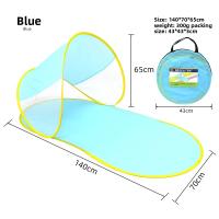 Carpa de playa para acampar con protección solar para exteriores, sin necesidad de construir, carpa de playa de apertura rápida, carpa de playa con forma de zapatilla azul - details 5