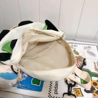Bolso de hombro multifuncional informal con dibujos animados de Panda 3d para niños, mochila escolar, bolso cruzado con colgante de muñeco de peluche - details 10