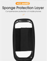 WEST BIKING-bolsa impermeable para bicicleta, funda para teléfono con pantalla táctil, gran capacidad, para manillar delantero, accesorios para ciclismo de montaña y carretera - details 10
