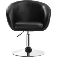Ajustable Acero Cromado, Cuero Sintético Taburete bajo Sillas Bar Taburete Peluquería Silla de - details 1