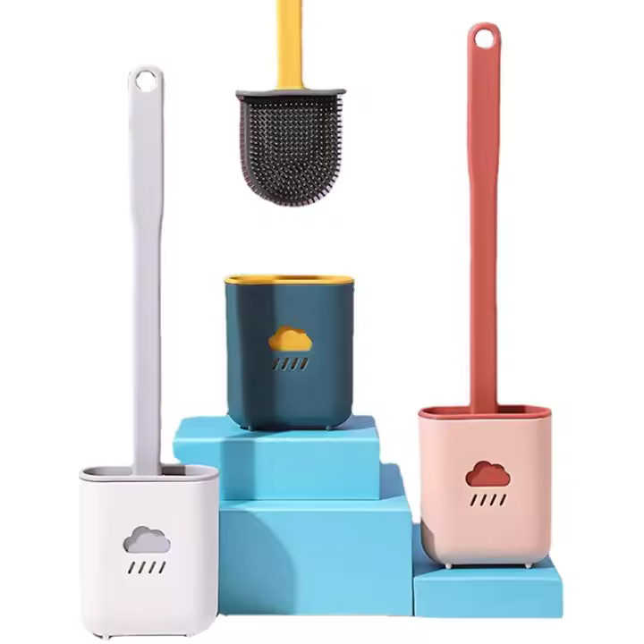 Cepillo de Inodoro de Silicona Suave Herramienta de Limpieza de Baño para Espacios Estrechos con Secado Rápido - 1