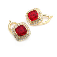 4 juegos de conectores cuadrados de latón y circonita de Color dorado de 18K para collares, cierres de pulsera, suministros de joyería Diy, accesorios - details 1