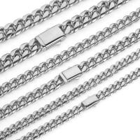Collar de Cadena Cubana de Acero Inoxidable Dorado Impermeable, Varias Tamaños Disponibles para Hombres y Mujeres - details 5