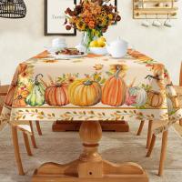 Mantel Ovalado de Otoño de Acuarela Cubierta de Mesa de Comedor para Fiesta en Casa - details 2
