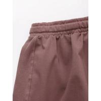 conjunto deportivo Vintage para mujer, traje de pantalones cortos sólidos, camiseta de manga corta con cuello redondo, cortos con cordón, - details 53