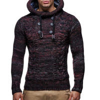 Sudadera con capucha de cuello alto para hombre, suéter extragrande, ropa de otoño invierno 2024 - details 4