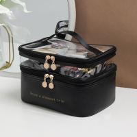 Caja de cosméticos transparente impermeable, bolsa de almacenamiento de artículos de tocador de viaje de PVC PU, bolsa de maquillaje con separación de ropa seca y húmeda - details 9