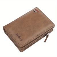Baellerry-cartera corta de cuero PU con cremallera para hombre, monedero Vintage de gran capacidad, tarjetero - details 8