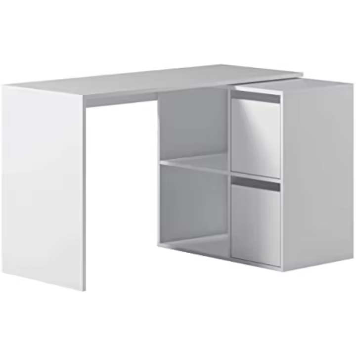 Escritorio, Mesa despacho Reversible, Mesa multiposición, Estudio, Modelo Adapta, Acabado en Blanco Artik - 1