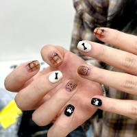 Caja de 24 piezas uñas removibles estilo corto parches uñas postizas uñas tabletas - details 6