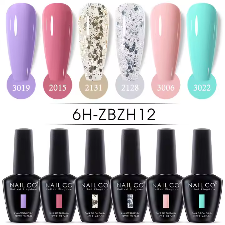 NAILCO-esmalte para uñas de Gel UV, Gel brillante para manicura Nail Art, serie Color café marrón y Nude, 15ml - 1