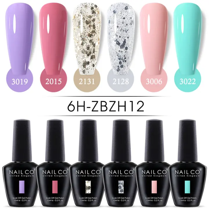 NAILCO-esmalte para uñas de Gel UV, Gel brillante para manicura Nail Art, serie Color café marrón y Nude, 15ml - 1