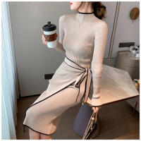 Elegante Vestido de Punto con Cordones Moda de Oficina para Mujeres en Otoño-Invierno - details 11