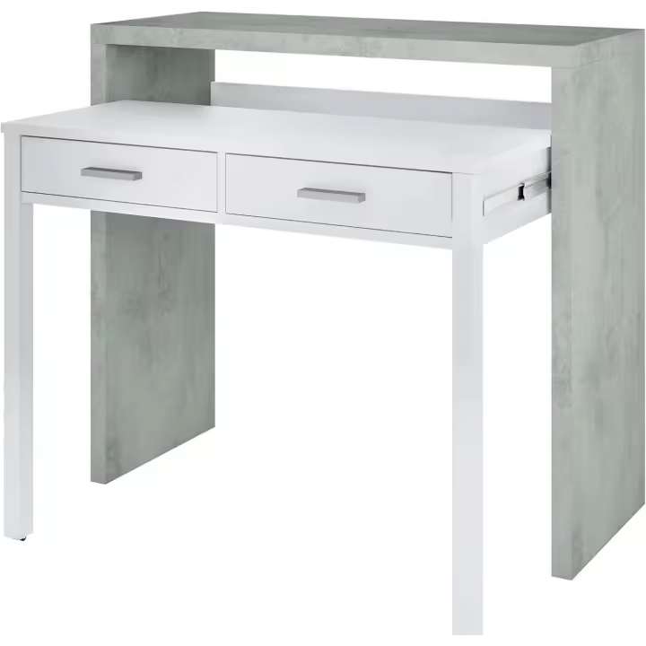 desplazable para estudio, oficina o habitación, 98 cm, Blanco Artik - 1