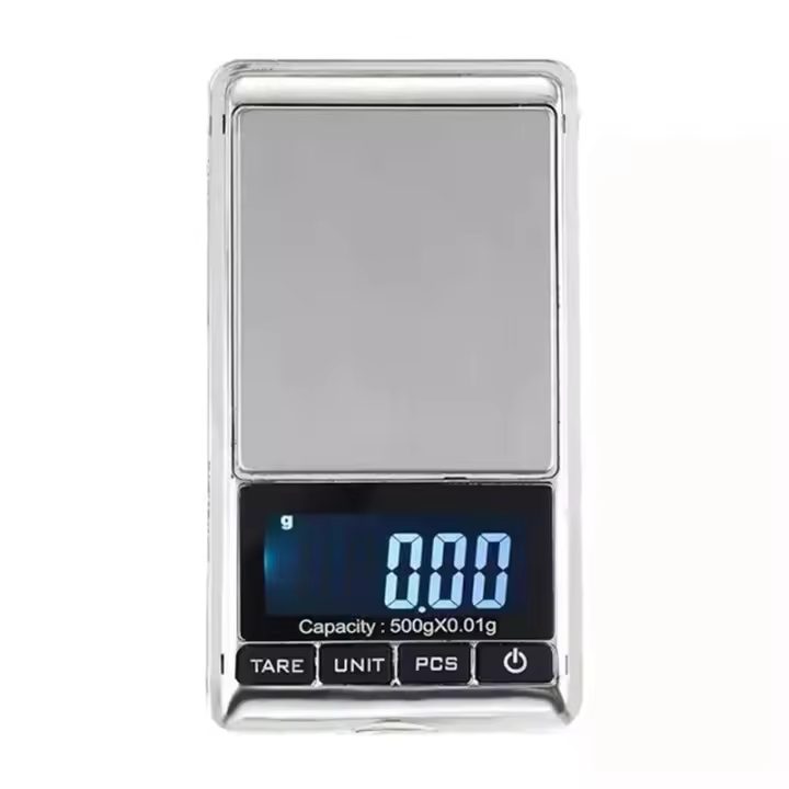 Mini báscula Digital 100/200/500g 0,01g, báscula de bolsillo eléctrica con retroiluminación LCD de alta precisión para joyería, peso en gramos para cocina - 1