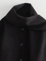 Chaqueta elegante suelta de media temporada para mujer, cuello con bufanda en zigzag, ropa de moda, otoño e invierno, 2024 - details 73
