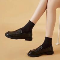 Mocasines de piel auténtica para mujer, versátiles, con suela suave, informales y de moda. - details 2
