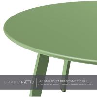 Mesa Auxiliar pequeña, Mesa Auxiliar Redonda de Metal, Ligera, Resistente a la Intemperie, Mesa Auxiliar para Sala de Estar, Pasillo, Dormitorio, jardín, terraza, balcón (Verde Salvia) - details 7