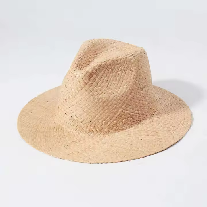 Sombrero de Verano con Pompón y Cinturón Estilo Derby Natural para Mujeres - 1