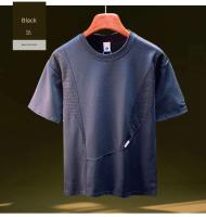 Novedad de verano de 2021: polo falso de dos piezas, camisa fina holgada de manga corta con cuello en V para hombre y cuello plegable - details 6