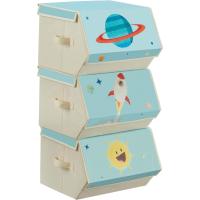 Cajas de Juguetes para Niños Juego de 3 Cajas Apilables y Plegables con Asas y Tapa Magnética - details 9
