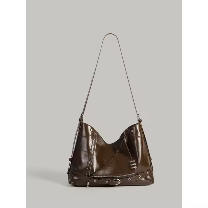2025 Nueva Moda Bolsa Tote, Anillo de Metal Hebilla Crossbody Bolsa, Señoras de la Moda Bolso de hombro - 1