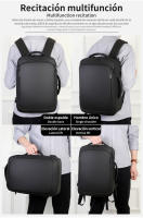 Mochila de viaje de gran capacidad para hombre, bolsa para ordenador portátil de negocios con carga USB, bolso personalizable para exteriores - details 12