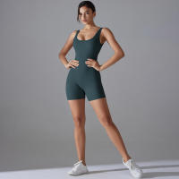 Body sin mangas para mujer, ropa elástica de una pieza, ropa de gimnasio, ropa deportiva - details 54