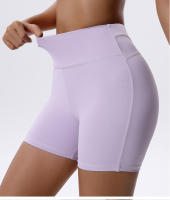 Pantalones cortos atléticos elásticos para mujer, pantalones cortos de entrenamiento suaves y duraderos con costuras planas, perfectos para Fitness o correr - details 11